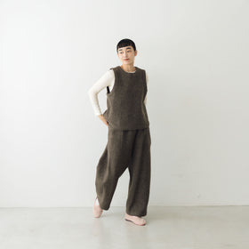 ata 圧縮ウールベスト ブラウン