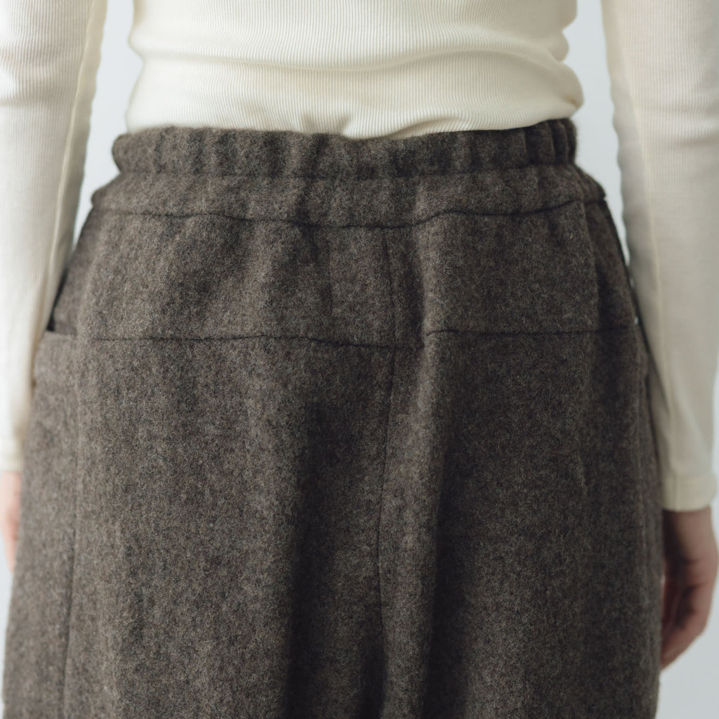 ata 圧縮ウールパンツ ブラウン