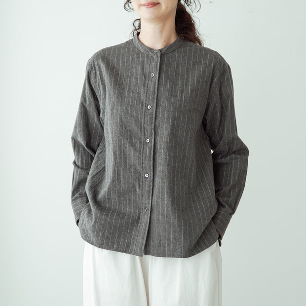 HAND ROOM WOMENS バンドカラーシャツ