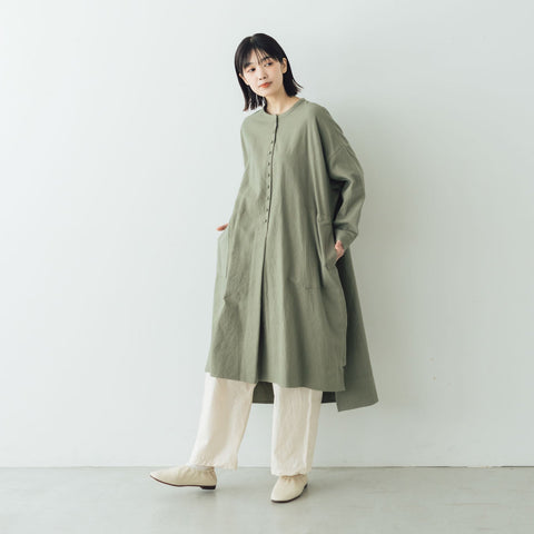 Atelier d’antan Vau カディコットンロングシャツ