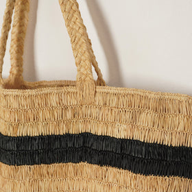 AMPIANA Line tote bag Color line ブラック［期間限定販売］