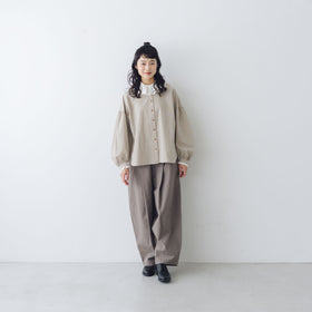 MAGALI オーガニックコットン 襟フリルブラウス