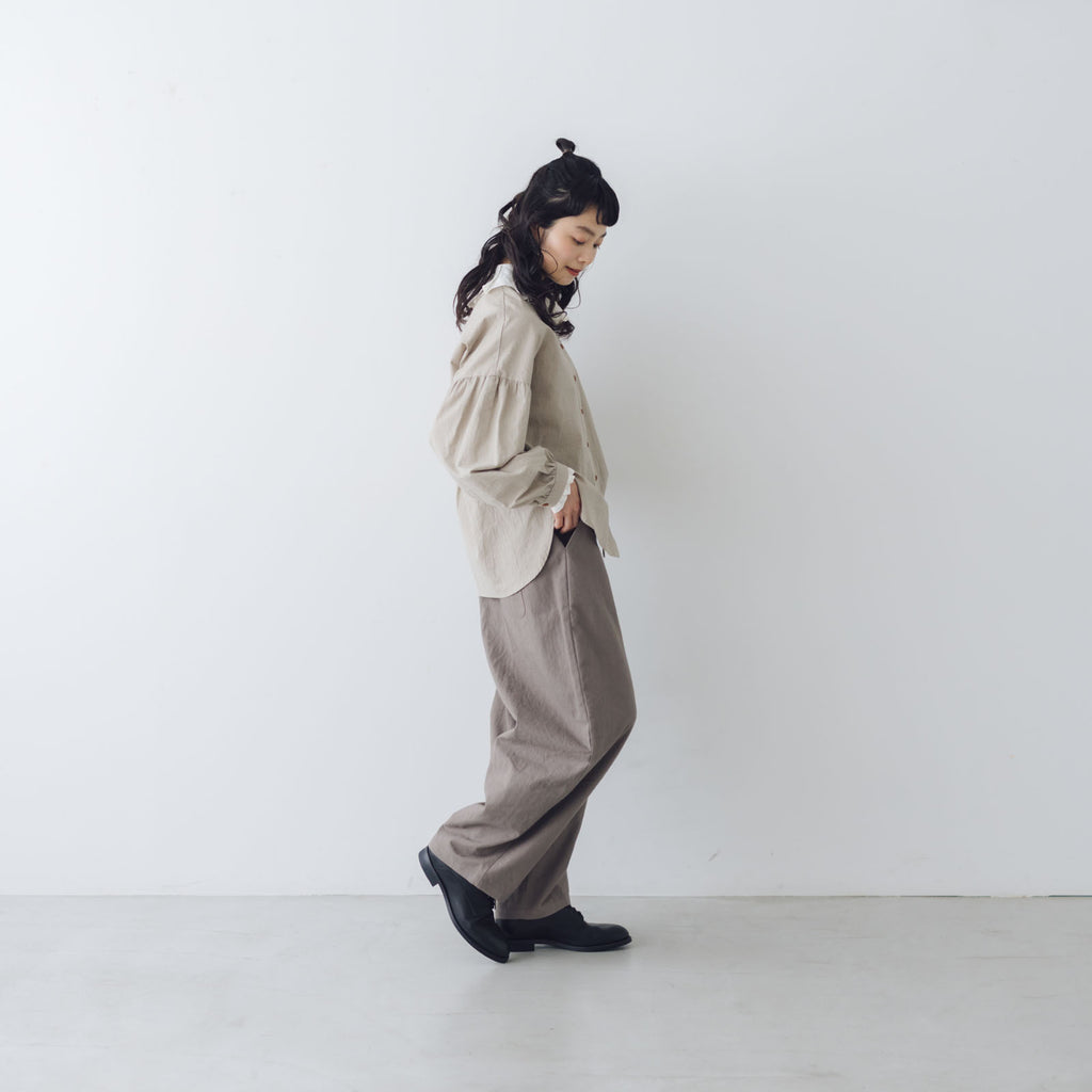 MAGALI オーガニックコットン 襟フリルブラウス