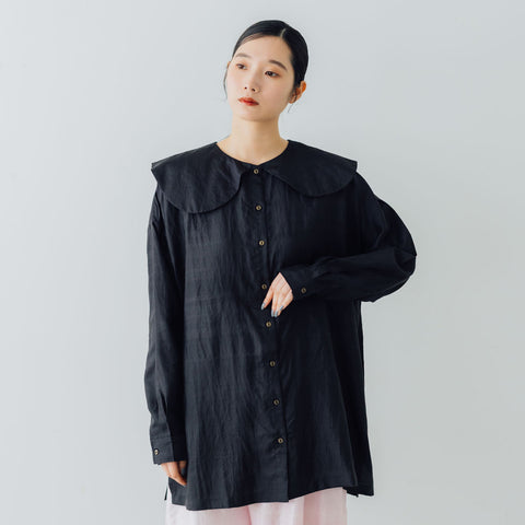 BUNON ラウンドカラーオーバーブラウス