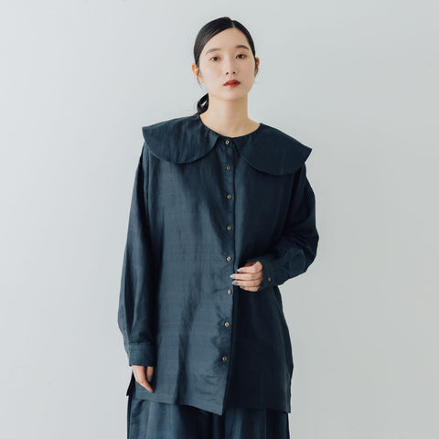 BUNON ラウンドカラーオーバーブラウス