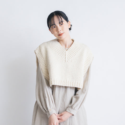 BUNON×ound ハンドニットジレ