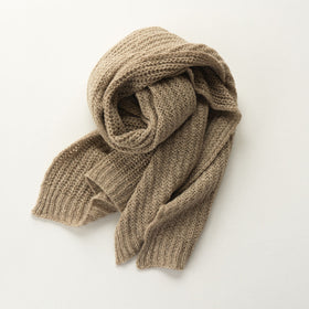 yourwear カシミヤリブステッチストール