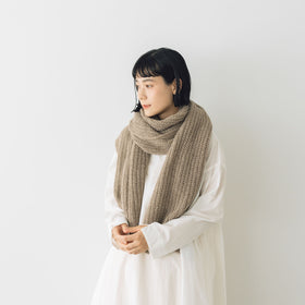yourwear カシミヤリブステッチストール