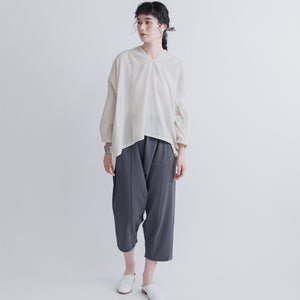 evam eva コットンサルエルパンツ ストーングレー ｜くらすこと