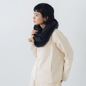 evam eva  モヘアリリーループストール