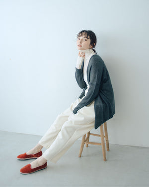 evam eva vie　リネン　シルク　パーカー　カーディガン　F　グレー evam eva vie リネン シルク パーカー カーディガン F グレー