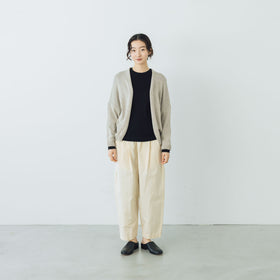 evam eva ドライシルクカーディガン オークル