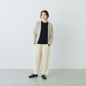 evam eva ドライシルクカーディガン オークル