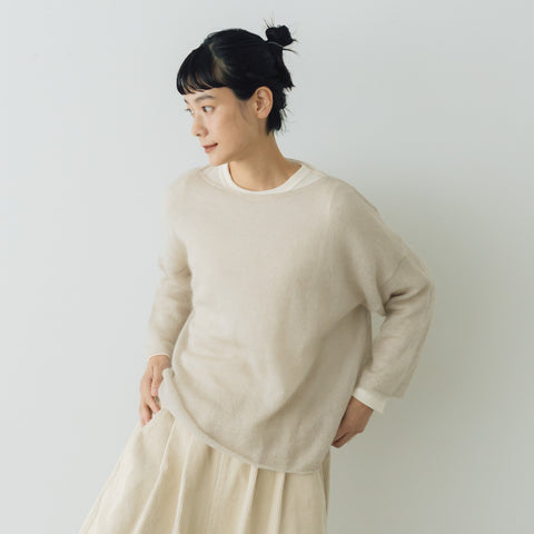 evam eva モヘアシルクプルオーバー