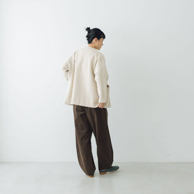 evam eva プレスウールショートコート