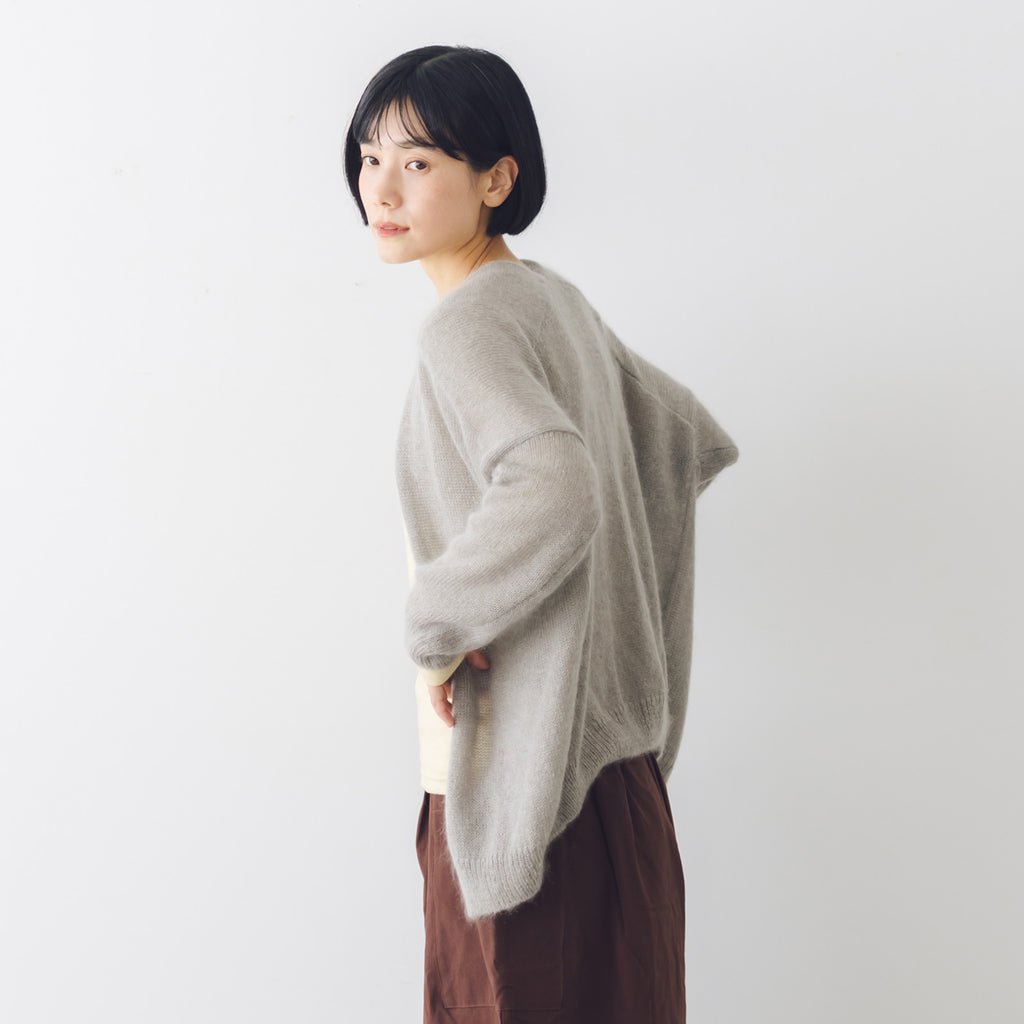 evam eva モヘアシルク カーディガン