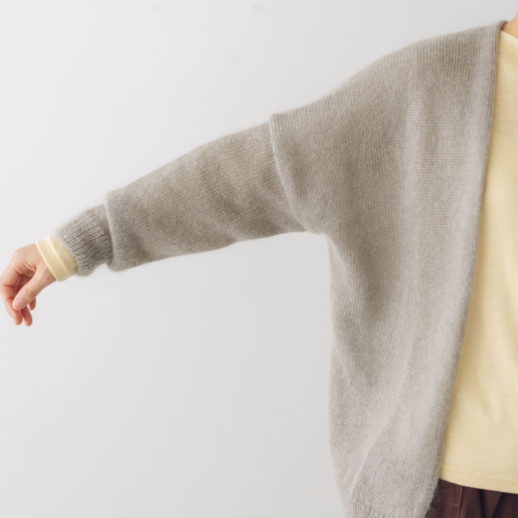 evam eva モヘアシルク カーディガン