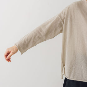 evam eva ウールカシミア ボートネックプルオーバー
