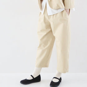 pot and tea シルクネップテーパードパンツ［期間限定販売］