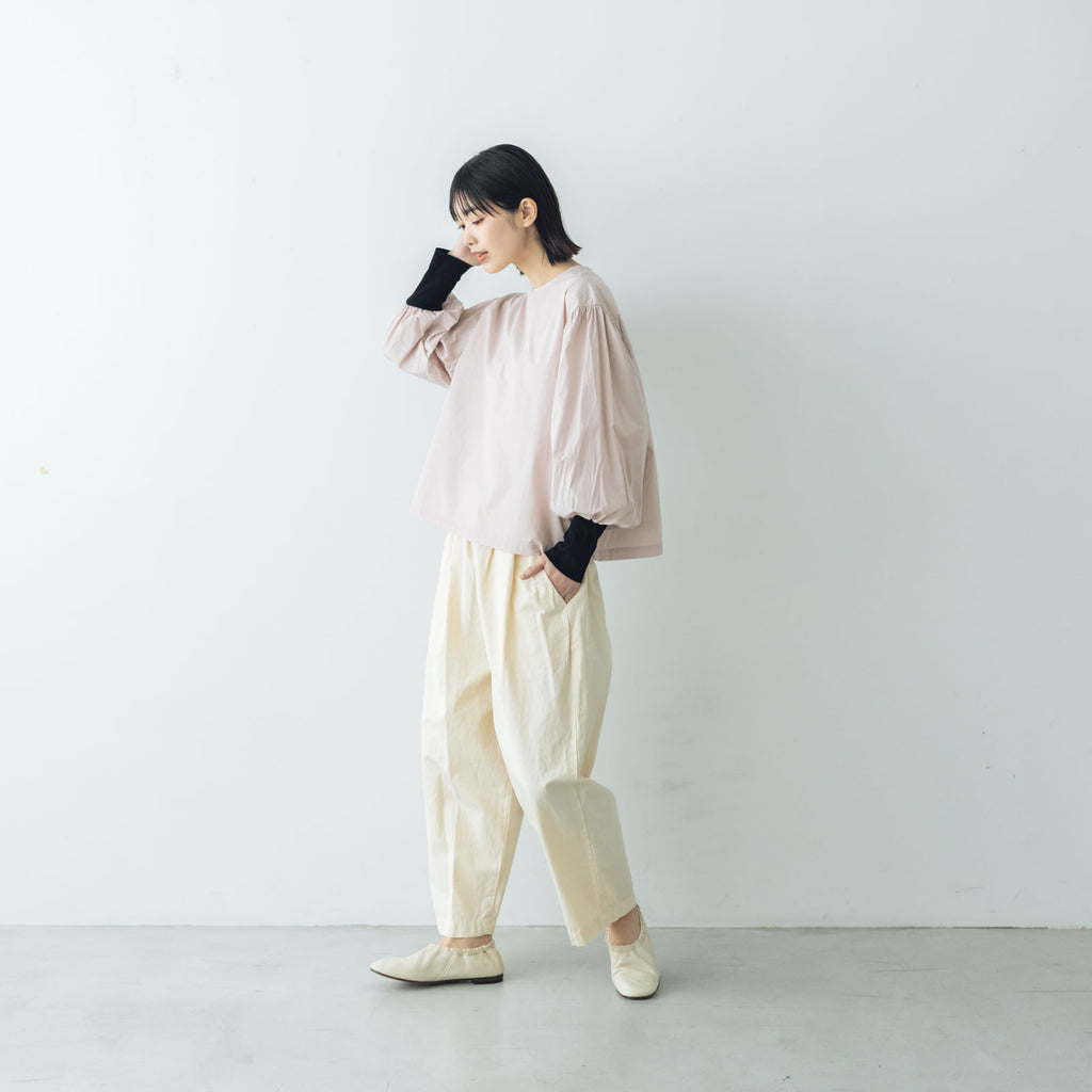 Gauze# モダニスト ギャザースリーブ ブラウス