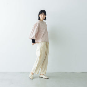 Gauze# モダニスト ギャザースリーブ ブラウス
