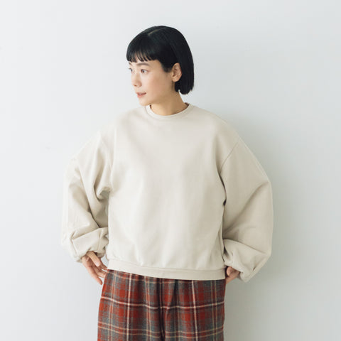 Gauze# ボリュームスリーブ 裏毛 プルオーバー