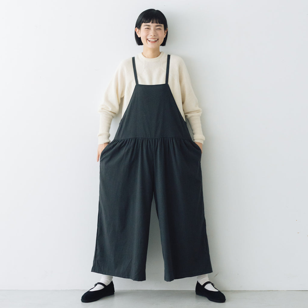 Gauze# トラバイユ サロペット チャコール