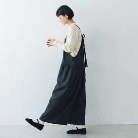 Gauze# トラバイユ サロペット チャコール