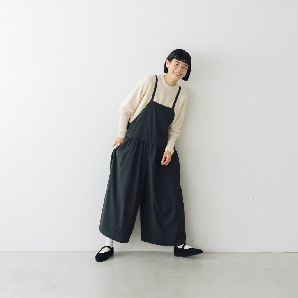 Gauze# トラバイユ サロペット チャコール