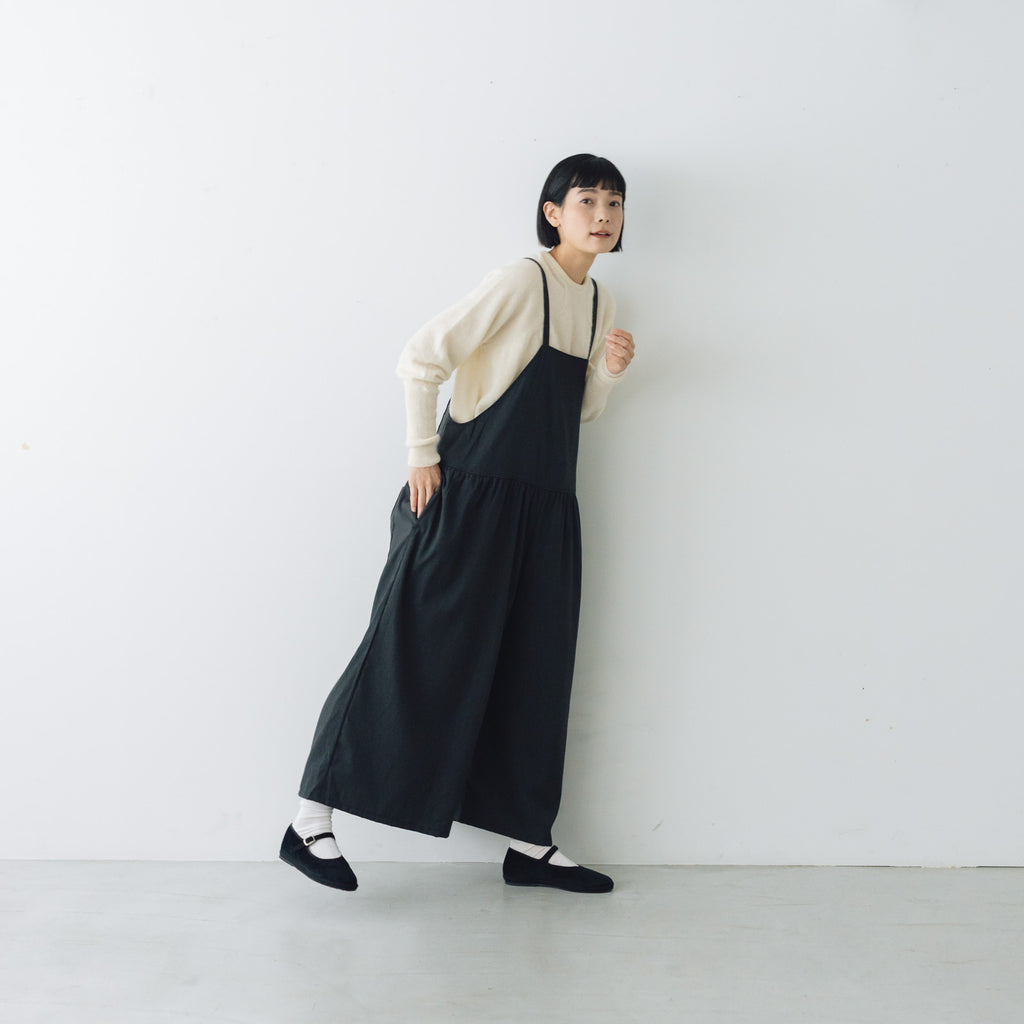 Gauze# トラバイユ サロペット チャコール