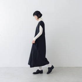 Gauze# ボックスタック ノースリーブワンピース ブラック