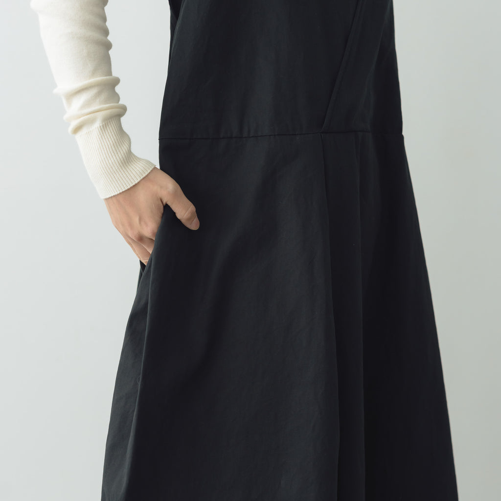 Gauze# ボックスタック ノースリーブワンピース ブラック