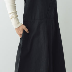 Gauze# ボックスタック ノースリーブワンピース ブラック