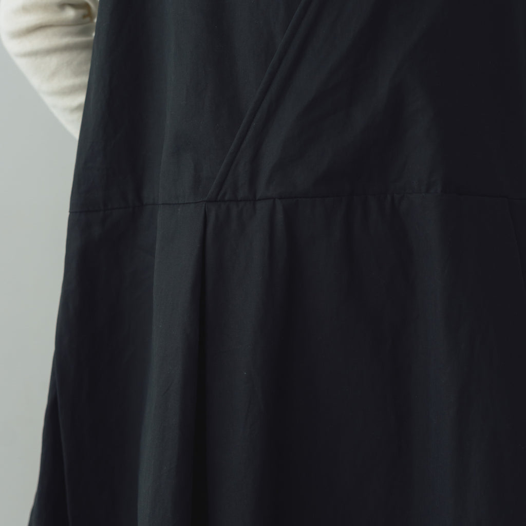 Gauze# ボックスタック ノースリーブワンピース ブラック