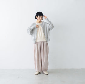 Gauze# ギャザースリーブ ニットカーディガン
