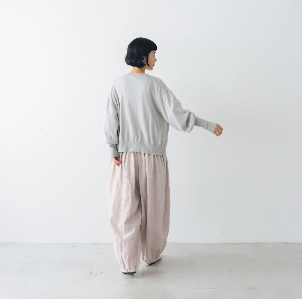 Gauze# ギャザースリーブ ニットカーディガン