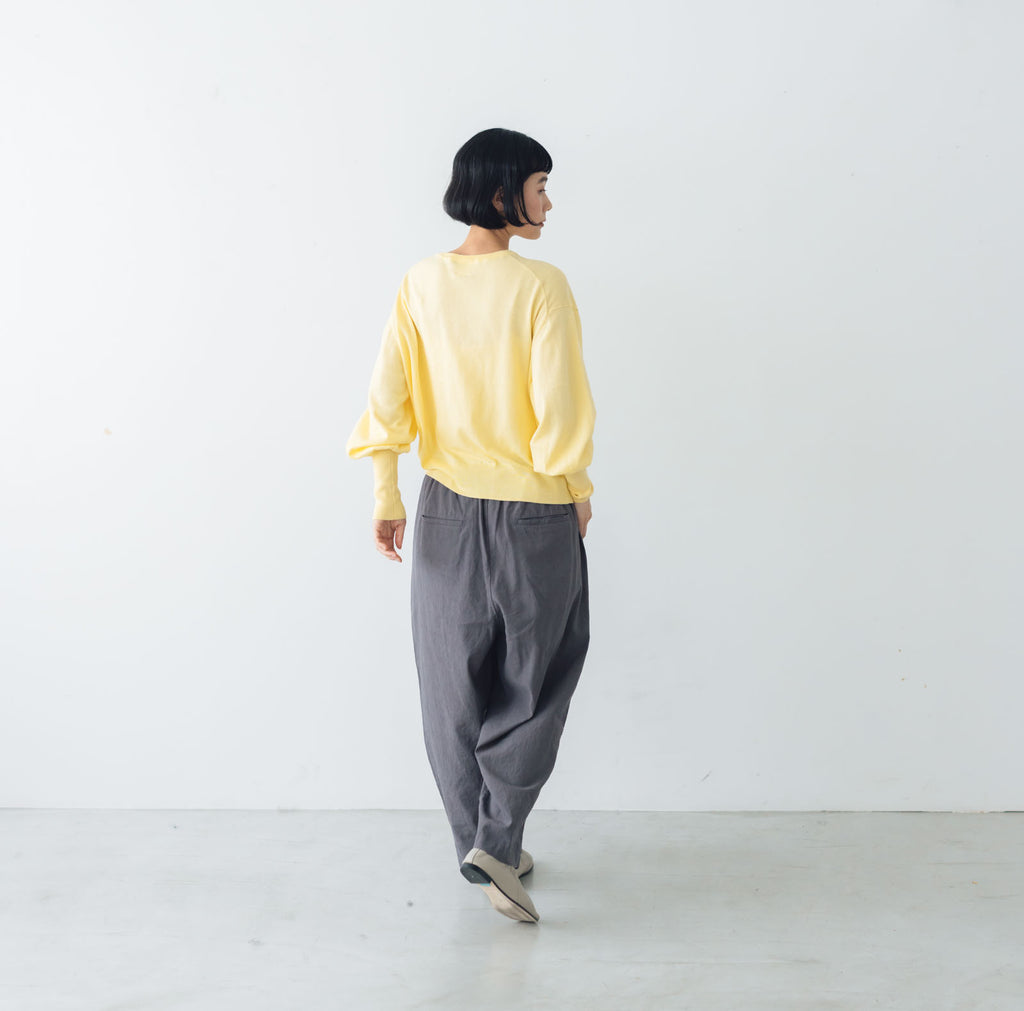 Gauze# ギャザースリーブ ニットカーディガン