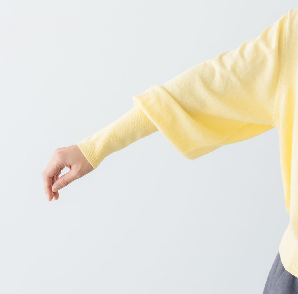 Gauze# ギャザースリーブ ニットカーディガン