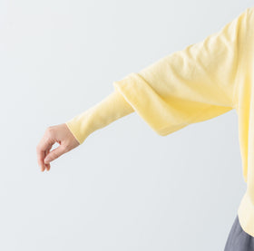 Gauze# ギャザースリーブ ニットカーディガン