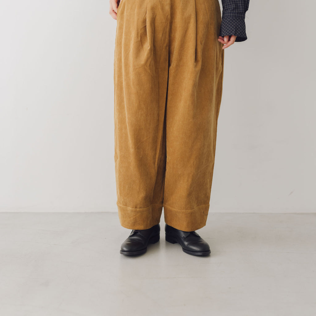 Gauze# オーガニックコーデュロイ ウフパンツ