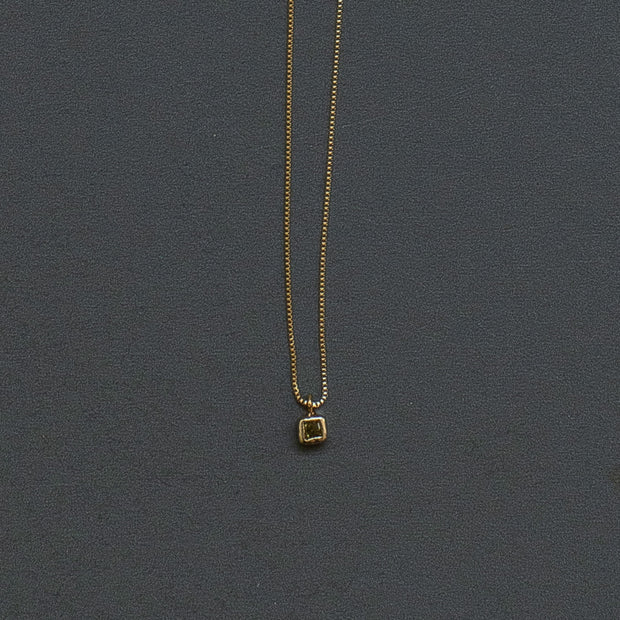 accessories mau スクエアダイヤモンドネックレス