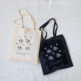 pot and tea ブーケ刺繍バッグ［期間限定販売］