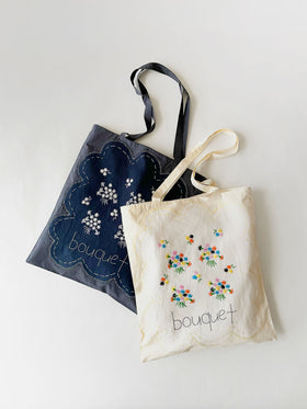 pot and tea ブーケ刺繍バッグ［期間限定販売］