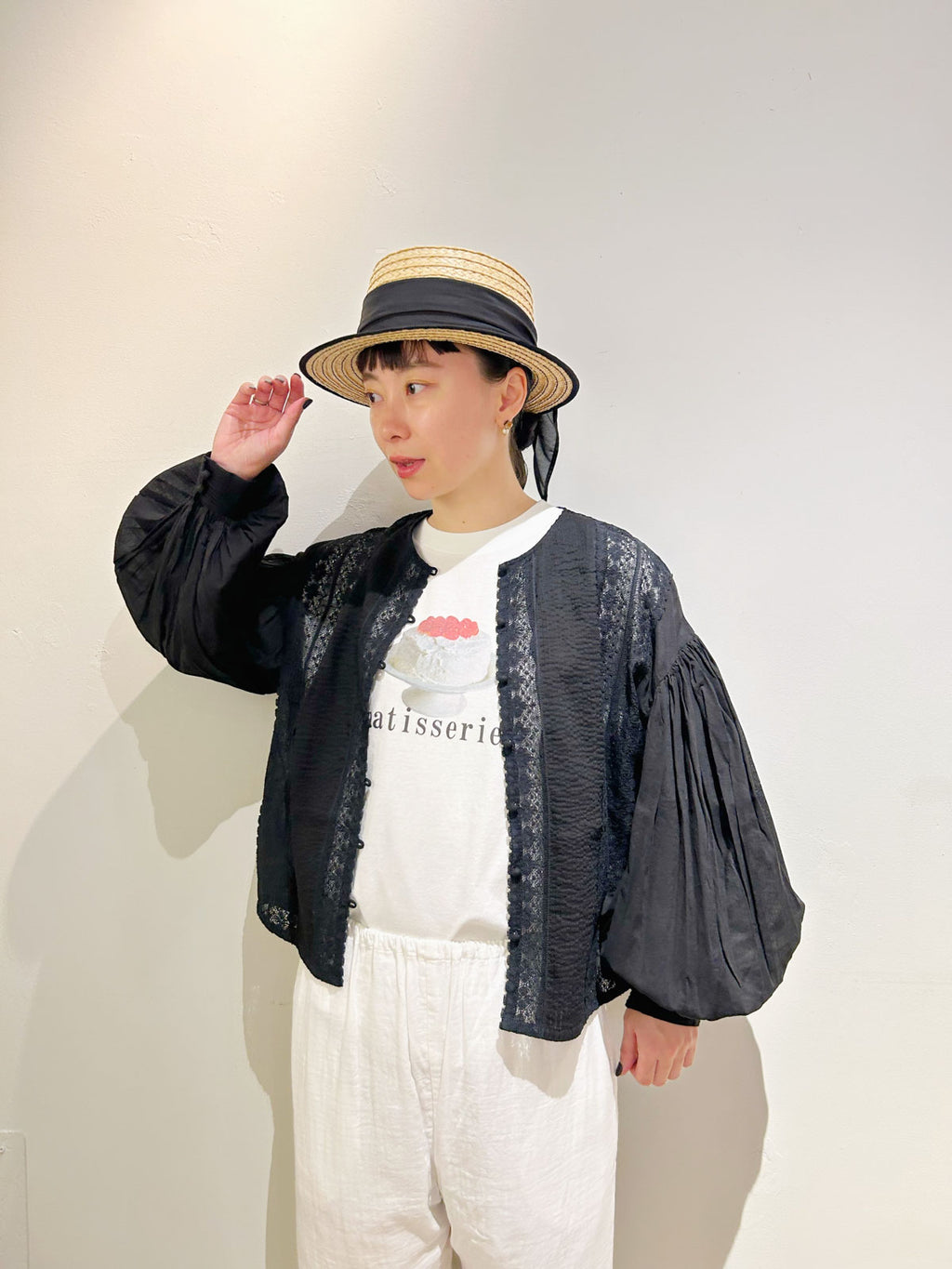 pot and tea インドレースブラウス［期間限定販売］