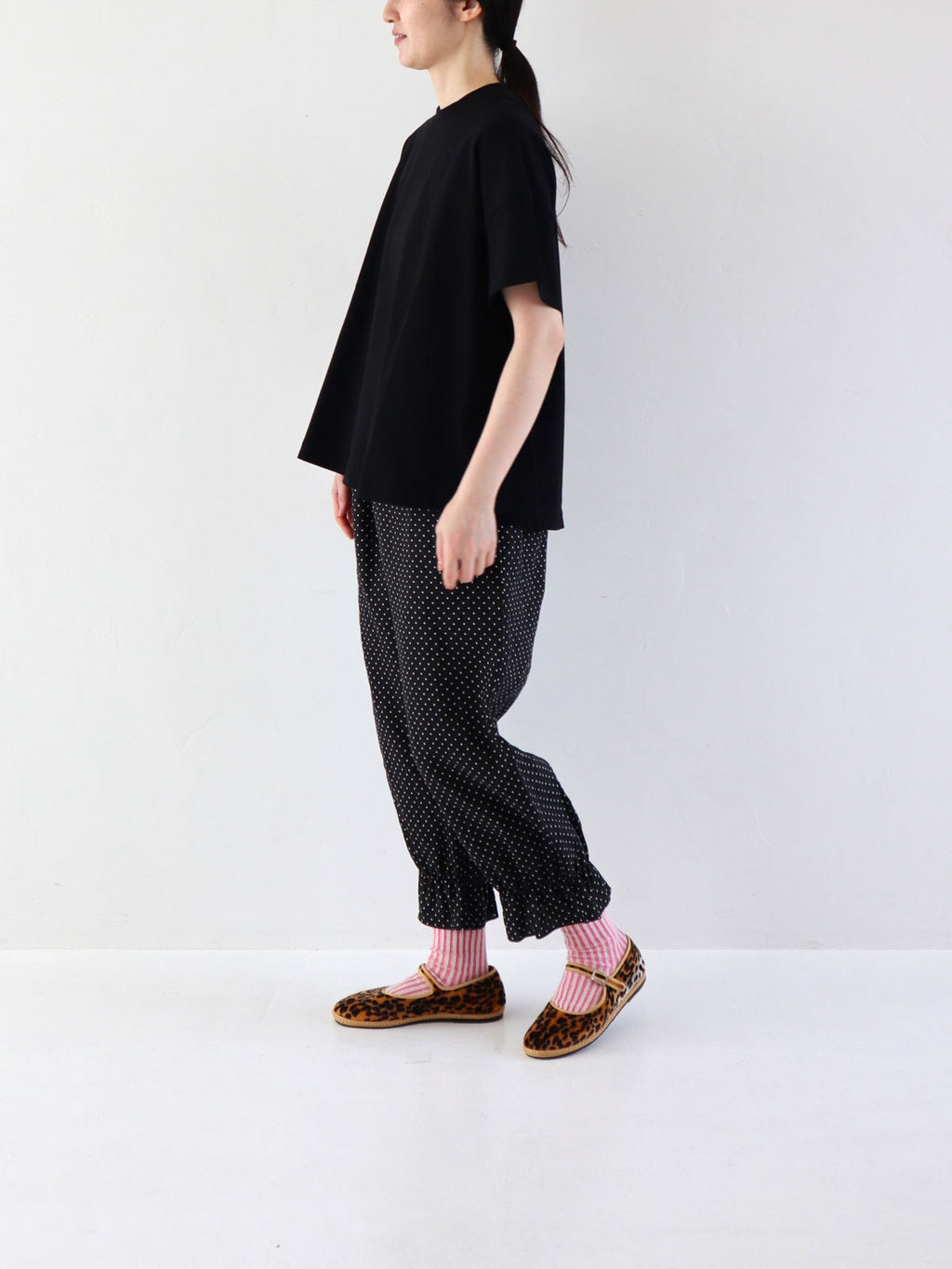 pot and tea フレア半袖 Tシャツ［期間限定販売］