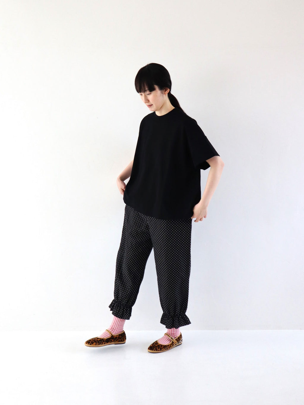 pot and tea フレア半袖 Tシャツ［期間限定販売］