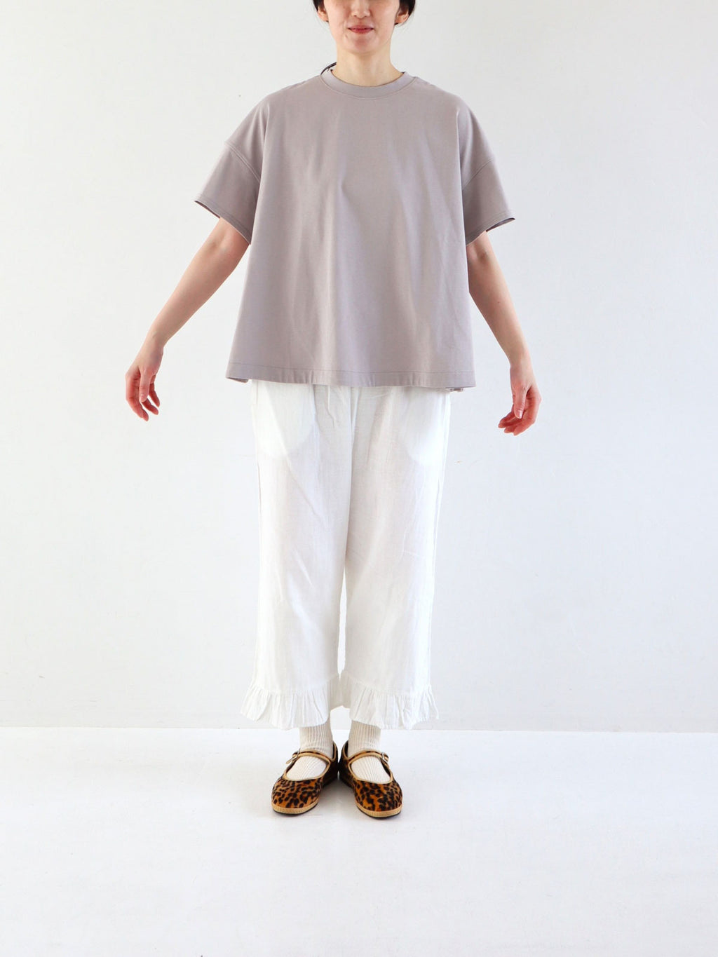 pot and tea フレア半袖 Tシャツ［期間限定販売］