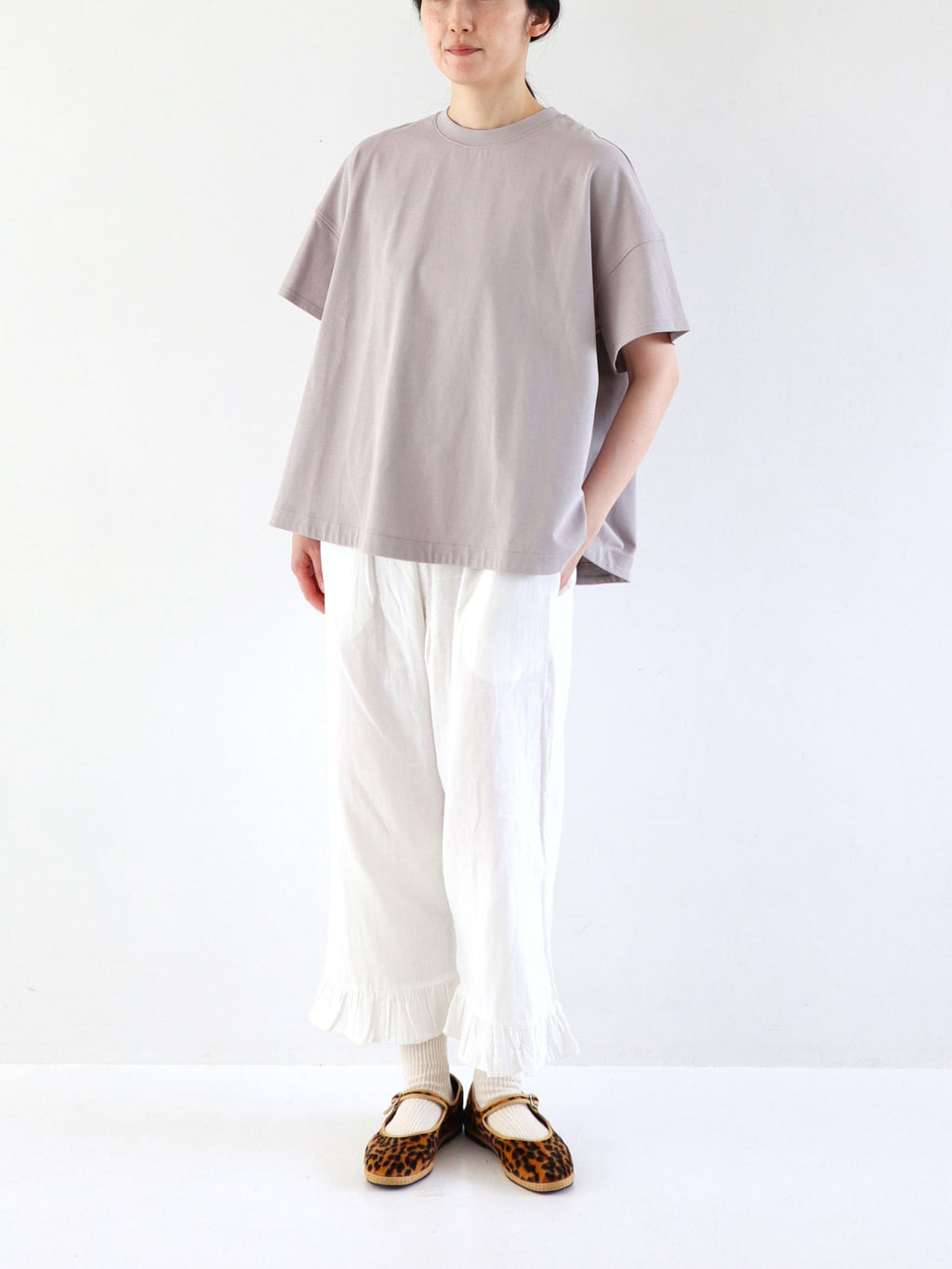pot and tea フレア半袖 Tシャツ［期間限定販売］