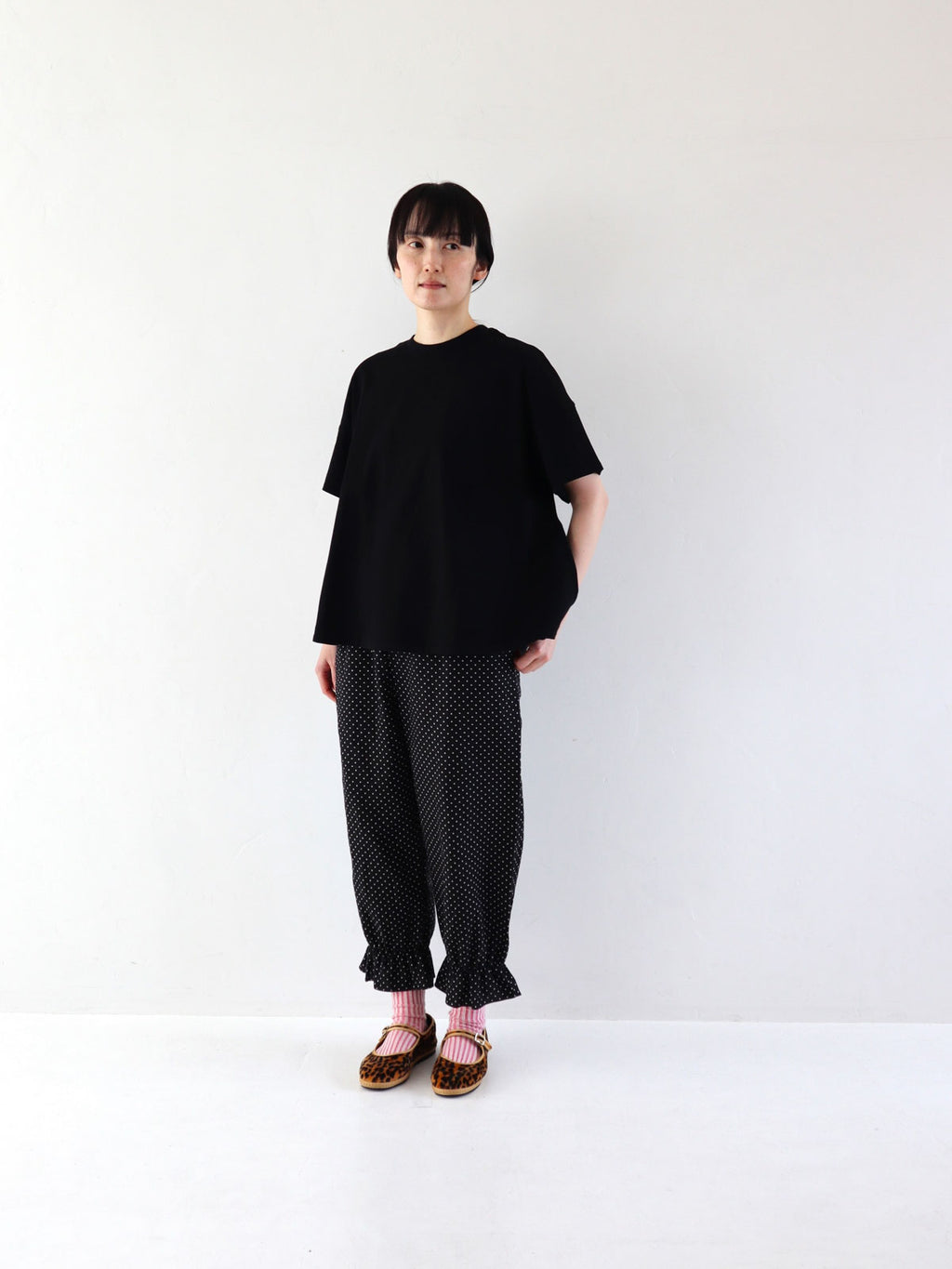 pot and tea フレア半袖 Tシャツ［期間限定販売］