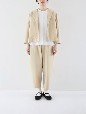 pot and tea シルクネップテーパードパンツ［期間限定販売］